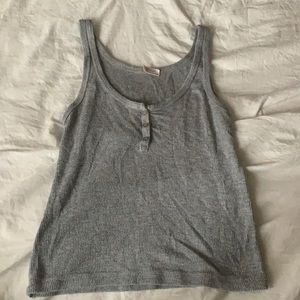 pacsun grey cropped tank top